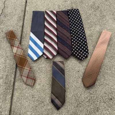 批量 7 颈带 WEMBLEY 复古宽短纹理多色羊毛丝绸 — 第 1/4 张图片