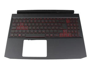 Acer 7357214100010 Original Tastatur inkl. Topcase DE (deutsch) schwarz/rot/schw - Afbeelding 1 van 4
