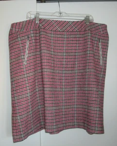 NWT Talbots Size 22W Multicolor Wool Blend Exposed Non Functional Zippers Skirt - Picture 1 of 6