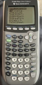 Texas Instruments TI-84 Plus Silver Edition Graphing Calculator Works Great - Picture 1 of 3