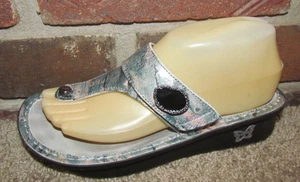 Alegria | Sandalias cómodas Carina CAR-221 de cuero denim talla 37 talla 7 para mujer - Imagen 1 de 6