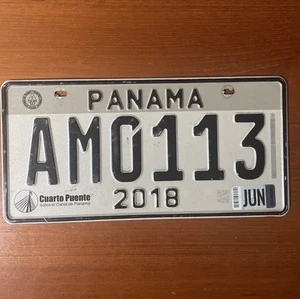 Panama 2018 License Plate AM0113 Central America gray - Picture 1 of 5