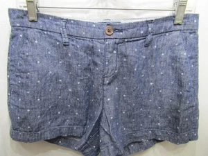 Old Navy DAMENSHORTS FÜR JEDEN TAG BLAU WEISS GEPUNKTET GRÖSSE 2 INNENNAHT 3" TAILLE FLACH 15" - Bild 1 von 5