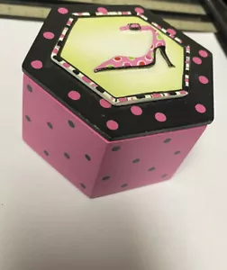 Joyero Caja Baratija Niñas Rosa y Negro Con Espejo Niñas Regalos para Hogar - Imagen 1 de 6