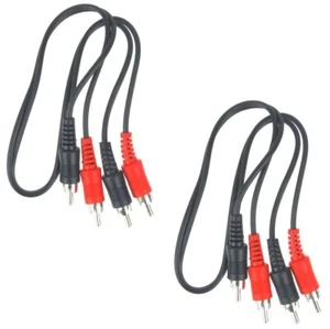 2 x 0,5 m câble RCA Cinch STEREO câble de connexion audio câble Cinch Chinch 50 cm - Photo 1/4