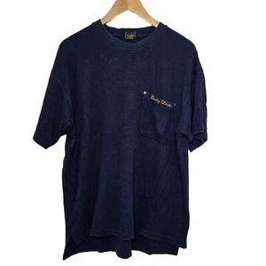 Camisa guante corporal vintage para hombre pequeña manga corta camiseta azul tejido gofre algodón - Imagen 1 de 10