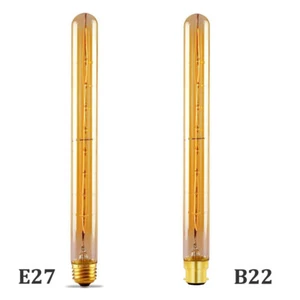 B22 E27 40W Industrial Vintage Long Tubular Filament Edison Light Bulbs AC 220V - Picture 1 of 31