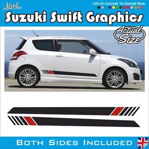SUZUKI SWIFT SPORT Rayas Laterales Calcomanías Adhesivas Gráficos Coche Envío y Envío GRATIS 025 - Imagen 1 de 4