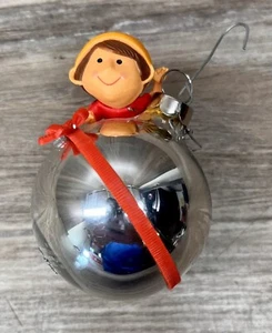 Vintage Hallmark Peeking Elf 1981 Keepsake Chrome Ball Ornament - Picture 1 of 4