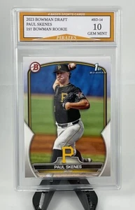 2023 Bowman Draft Paul Skenes Pirates 1° Bowman Rookie Card #BD-14 Gem Mint 10! - Foto 1 di 1