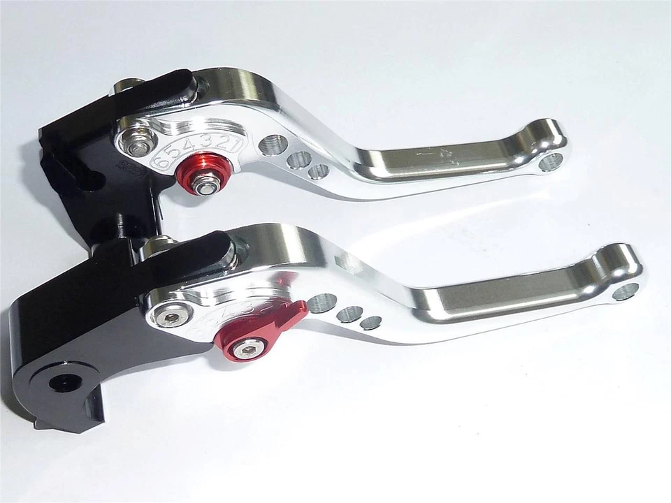 KAWASAKI Z1000 2007-2016 JUEGO DE PALANCAS DE FRENO Y EMBRAGUE CORTAS PLATEADAS ROAD TRACK R13A1 Foto 1 de 1