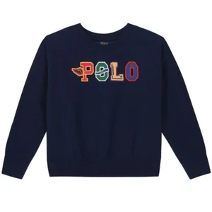 Polo Ralph Lauren Sweater Girls 4 Pullover Polo Navy Sweatshirt 36-40LBS - Picture 1 of 8