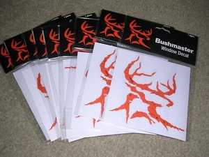 9 ORANGE BUSHMASTER BUCK DEER DECALS - Picture 1 of 1
