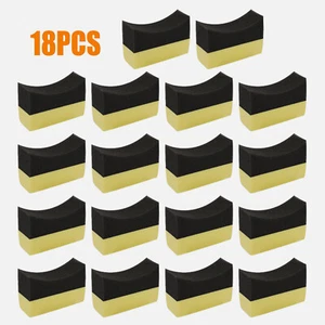 18X Tire Dressing Applicator Pad Car Contour Sponge Gloss Shine Protectant Wheel - Picture 1 of 12