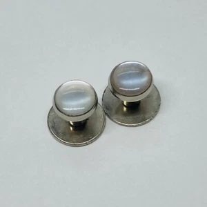 Vintage Pearlescent Shirt Cuff Collar Button Replacement Art Decor Set 1 - Picture 1 of 8