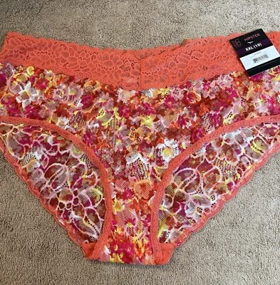 Bragas NoBo, (No Boundaries), para mujer talla XXL, hipster, encaje, estampado naranja NUEVAS Foto 1 de 4