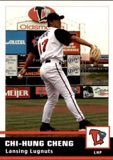 2005 Lansing Lugnuts Grandstand #24 Chi-Hung Cheng Kaohsiung City Taiwan Card