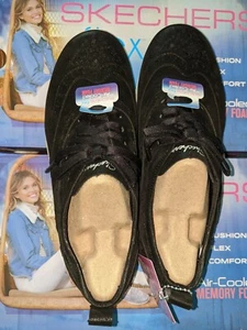 New in Box-Skechers Flex Wave Lite Black W White Soles Sneakers Shoes Size 7.5 - Picture 1 of 7