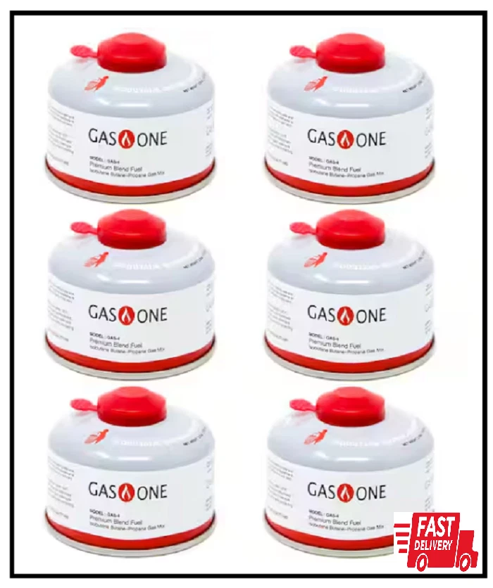 Легкий портативный газовый баллон 100 г Isobutane для кемпинга (упаковка 6 шт.) - Изображение 1 из 1