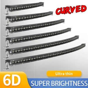 Curved 20 26 32 38 44 50 LED Light Bar Single Row Slim Off Road Driving ATV UTV - Picture 1 of 17