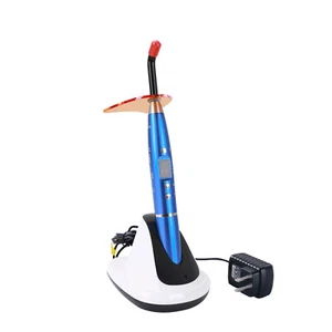 Dental Wireless LED Curing Light Blaulicht 2200mW/cm² Metallgriff Blau V200 - Bild 1 von 12