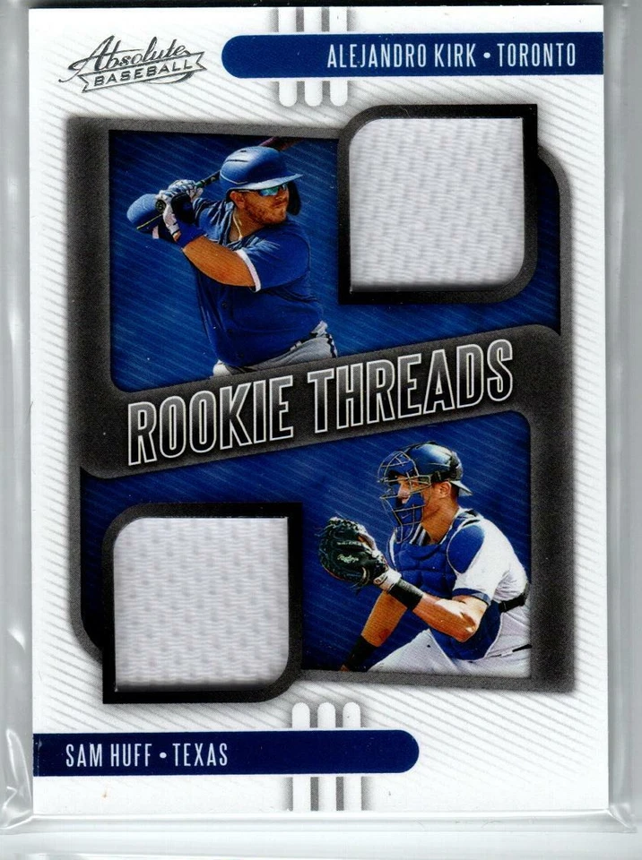 2021 Absolute Rookie Threads Duals #24 Alejandro Kirk/Sam Huff (ref 201819) - Image 1 of 1