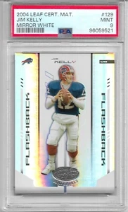Espejo retrovisor Jim Kelly 2004 certificado hoja blanco #129 PSA 9 como nuevo/150 Pop 1 Ravens - Imagen 1 de 2