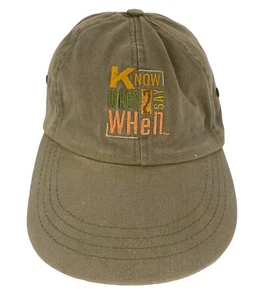 Sombrero Budweiser Saber cuándo decir cuándo gorra caqui ajustable ligeramente desgastada - Imagen 1 de 9