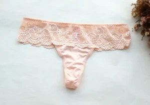 Women Sexy Thong Smooth Floral Lace Tback Underwear G-string Panties XS-S-M-L-XL - Picture 1 of 14