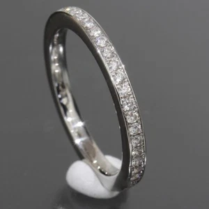 GRAFF Full Diamond Ring Thread Set Eternity US5.75 PT950 Box Certificate 5032A - Picture 1 of 9