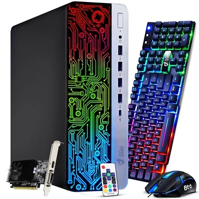 HP RGB G3 Gaming Desktop Computer PC i5-6500 16GB 1TB HDD NVIDIA GT 1030 Win 11 - Image 1 of 4