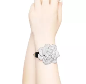 Rose Edelstein Halskette & 18K vergoldet Zirkon Rose Armband Set-Schillernde Galaxie - Bild 1 von 8