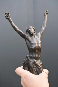 ⭐Large Antique 18th C Bronze Corpus of Christ –Heavy 1306 g – Religious Crucifix - Picture 1 of 13