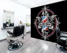 3D Circle Pattern A414 Barber Shop Photo Curtain Window Blockout Fabric Amy 2023