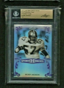 Rickey Jackson 2017 Leaf Metal SPORTS HEROES PRISMATIC PURPLE REFRACTOR #1/1 BGS