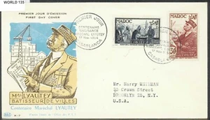 SAVOYSTAMPS 	MOROCCO	FDC	1954	CENTENAIRE MARECHAL LYAUTEY - Picture 1 of 1