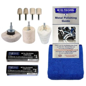 Pro-Max Aluminium Alloy Brass Copper Drill Metal Polishing Kit 10pc - Picture 1 of 9