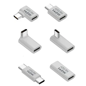 90 Right Angle USB C to USB C Adapter Type C Fast Charging Converter - Picture 1 of 18
