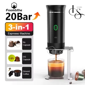 Macchina Caffè Espresso Portatile Elettrica Wireless, USB-C, Capsule e Polvere - Foto 1 di 10