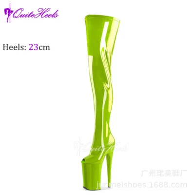 Sexy Tacones Altos Caminar Show Plataforma Zapatos Club Nocturno Rendimiento Botas de Baile Talla Foto 1 de 4