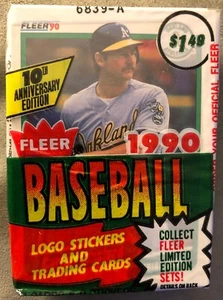 1990 Fleer Cello Pack Carney Lansford Athletics Marquis Grissom Rookie RC Expos - Picture 1 of 2