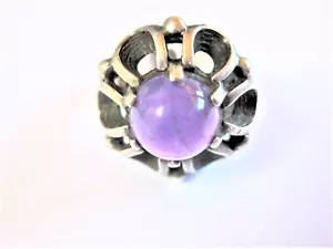 Anello Argento 835 con Ametista, 5,53 G - Foto 1 di 3