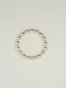 MAGIC PEARL Perlenarmband EAGLE GOLD, 4 mm und 10 mm Handgefertigt, vergoldet - Bild 1 von 1