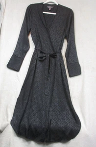 Victoria's Secret  XS/S Black Kimono Robe VS Logo Satin Lightweight Loungewear - Picture 1 of 12