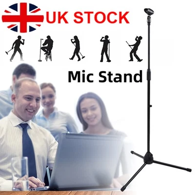 Professional Boom Microphone Mic Stand with Tripod Base - Adjustable Mic Stand.
