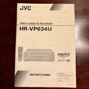 User Manual for JVC HR-VP634U VCR VHS Player - Picture 1 of 4