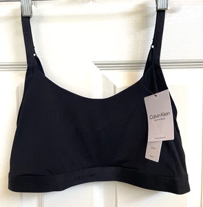 Reggiseno Bralette Calvin Klein Tg X L Nero Forma a Corpo Naturale Sfoderato QF6757 - Foto 1 di 6