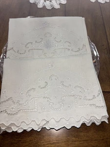 Asciugamani ospiti o cucina vintage ricamati a mano in Madeira 24x17 - Foto 1 di 5
