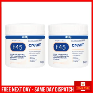 2 x E45 Creme 350g Feuchtigkeitscreme für trockene Haut Ekzeme Schuppenflechte Juckreizlinderung empfindlich - Bild 1 von 7