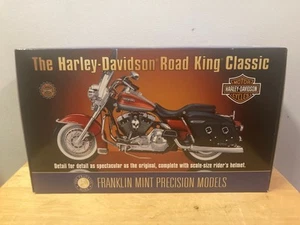 FRANKLIN MINT HARLEY-DAVIDSON ROAD KING CLASSIC 1:10 SCALE DIECAST MOTORCYCLE - Picture 1 of 5